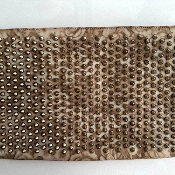 Louboutin Loubiposh Spiked Glitter Clutch Crossbody - Picture 4 of 14